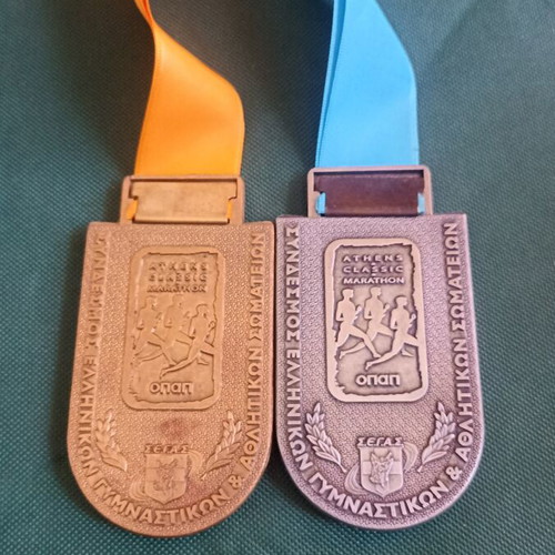Athens Marathon Medals Set 2011 collectible, 5km & 10km