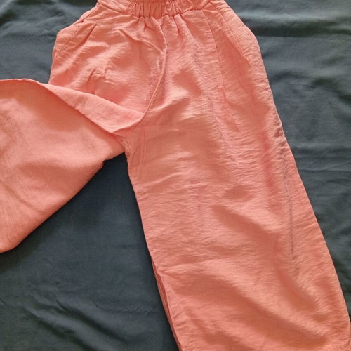 Moliin Rose salmon linen culotte pants like new, size 122 cm, age 6