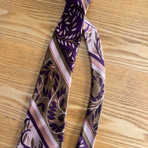 Tseklejis Vintage 70s Woven Pure Silk Tie, excellent condition