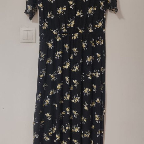 Long black viscose summer dress used, sizes Medium-Large-XL Bonprix