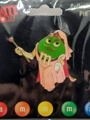 Συλλεκτική μεγάλη καρφίτσα M&M's World Ms. Green πριγκίπισσα καινούργια