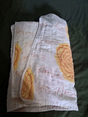 Children's quilt used, double-sided for semi-double bed