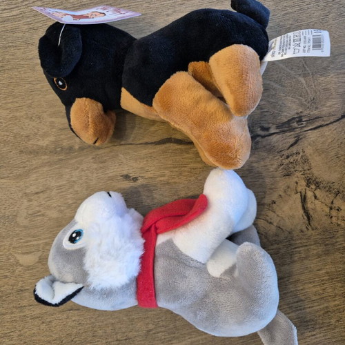 Plush Dogs jumbo 18cm, new, pack of 2