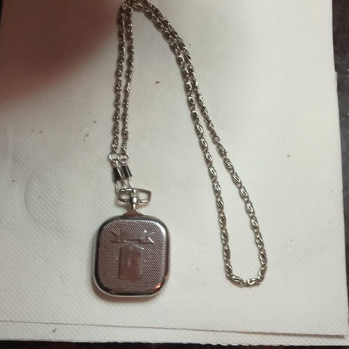 Antique Bandarias 1965-1975 quartz pocket watch silver color like new