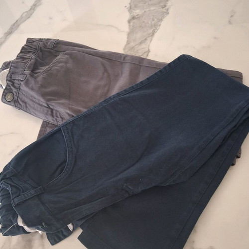 Παντελόνια παιδικά H&M σαν καινούργια, σετ 2, γκρι και μπλε, 8-10 ετών