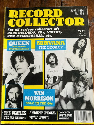 Record Collector Magazine #178 1994 used, Queen Nirvana Van Morrison Beatles