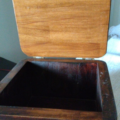 Handmade wooden box with Balkan fir relief details like new