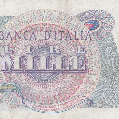 Italian banknote used