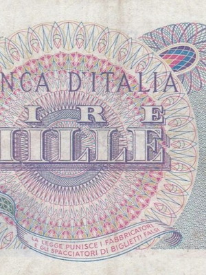 Italian banknote used