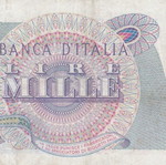 Italian banknote used