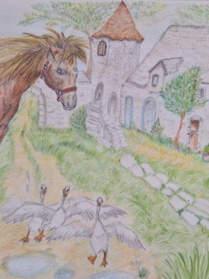 Ζωγραφιά Pastoral Harmony νέα, Α4 πλαστικοποιημένη, μολύβι