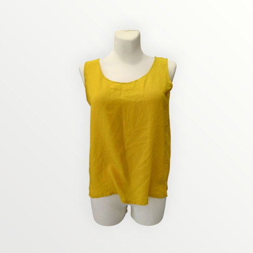Silk top yellow size M like new