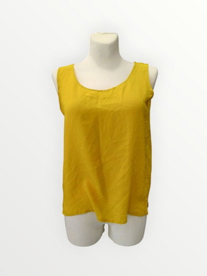 Silk top yellow size M like new
