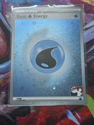 Basic Water Energy Cosmos Holo Pokémon card near mint