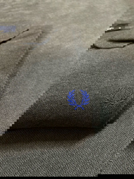 Ανδρικό polo Fred Perry κοντομάνικο ανθρακί