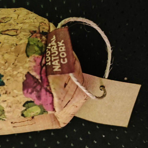 Cork Makeup Bag new, pink and brown, from Spain