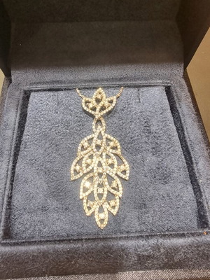 Silver 925 necklace with zircon stones