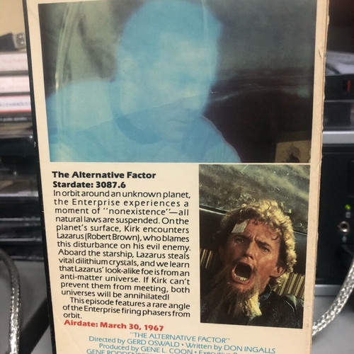 Star Trek The Alternative Factor Betamax video cassette used NTSC