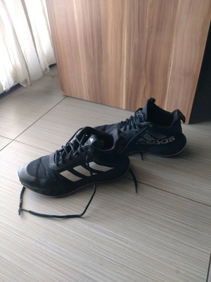 Adidas athletic shoes used, black