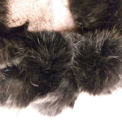 Fur scarf-collar black natural