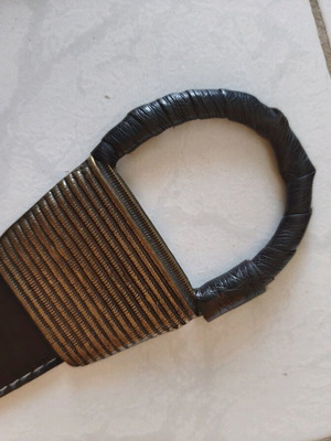 Belt used with large buckle, brown and gold