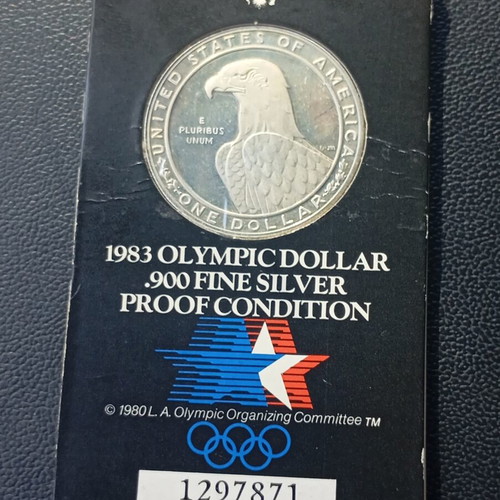 1983 USA Olympic Silver Dollar Proof Coin