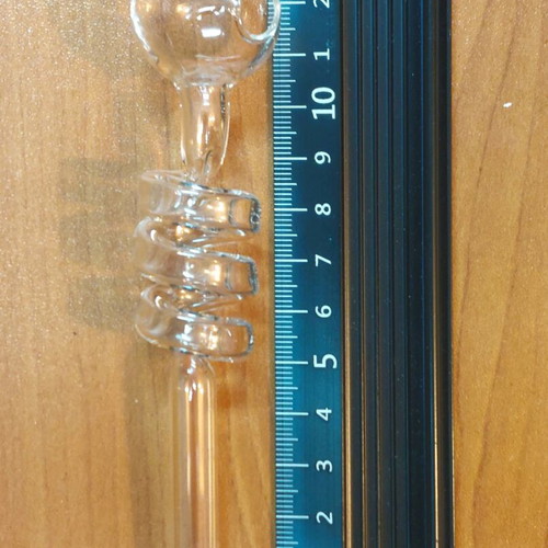 Glass pipe new, size 13 cm