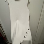 Zara White Dress with Silver Buttons like new