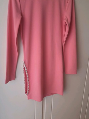 Bubblegun mini dress new pink with sexy thigh slit M/L