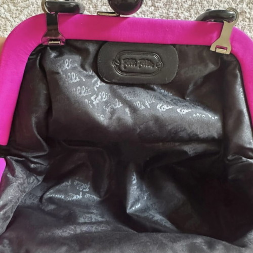 Folli Follie shoulder bag with short and long chain, pink