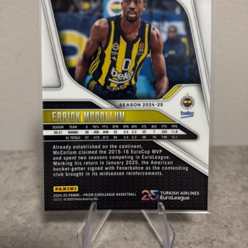 Errick McCollum 2024-25 Panini Prizm EuroLeague #129 Snakeskin Prizms new