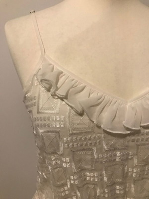 Bershka mini dress with adjustable straps, new, white-ivory, size S