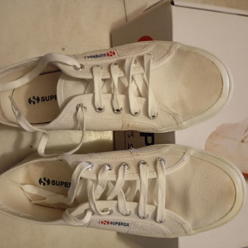 Superga summer athletic shoes size 38 like new white