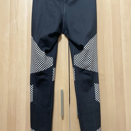 Leggings with checkers pattern like new, black and white