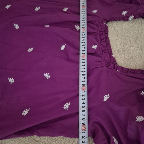 Cotton embroidered top Marks & Spencer like new, size XXL, purple