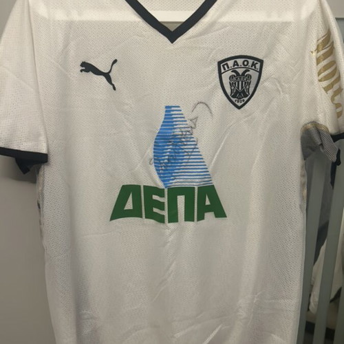 PAOK 2008 Puma Match-Issued jersey signed by Pablo Contreras