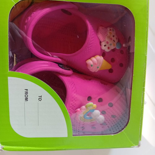 Crocs baby shoes no17-19 pink with removable jibbitz