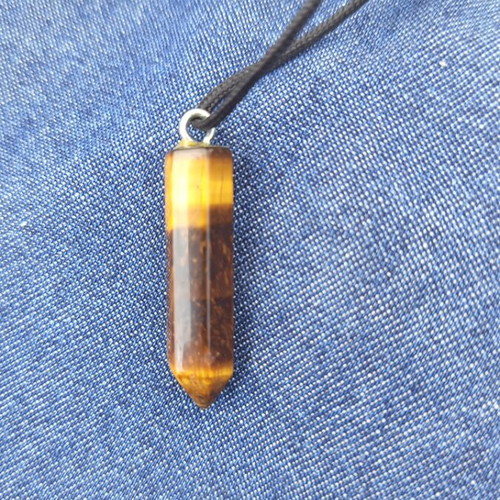 Necklace with tiger's eye energy crystal new