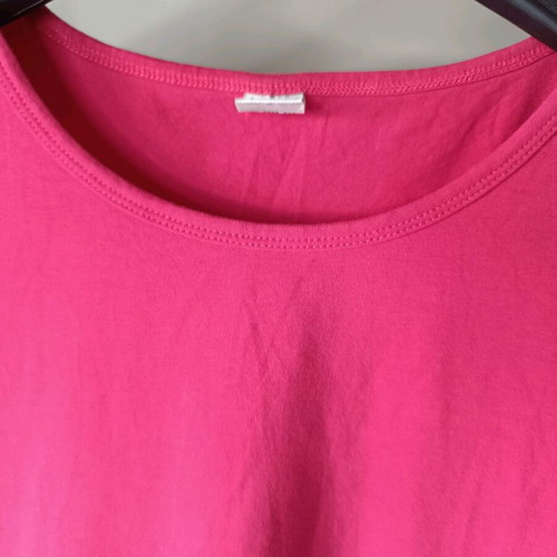 Basic long sleeve top fuchsia like new, cotton Lycra size L