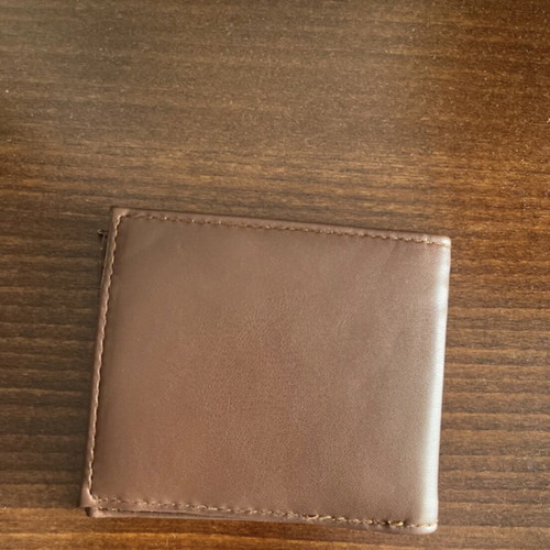 Men's wallet large leather new brown
