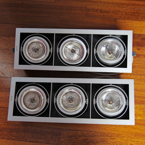 iGuzzini panel lights with rotating spotlights like new, set of 2