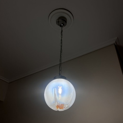 Mid-Century Murano Handmade Glass Pendant Light like new