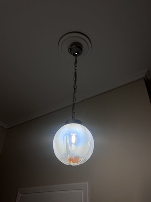 Mid-Century Murano Handmade Glass Pendant Light like new