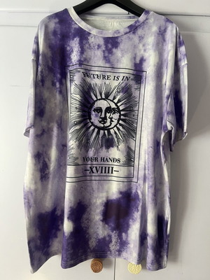 Shein women's T-shirt with purple print, XL