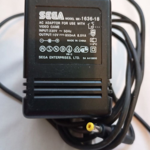 Sega Mega Drive 2 console used with 2 original controllers and cables