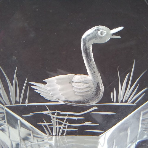 Crystal decoration with swan like new