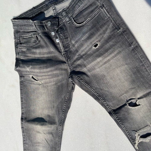 Men's Jeans Zara Man - Dark Color, Ripped Style