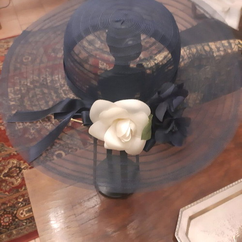 Women's hat like new, handmade, blue, summer style