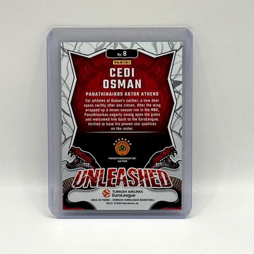 2024 Panini Donruss Euroleague Cedi Osman Silver Unleashed Card New Panathinaikos