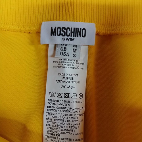 Moschino Swim men's shorts new, yellow, size M
